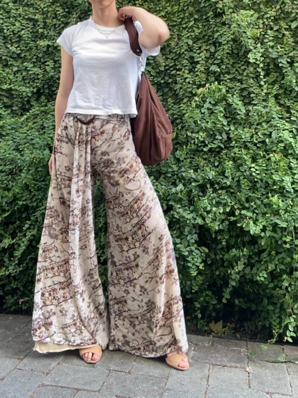 Floral palazzo flare pants